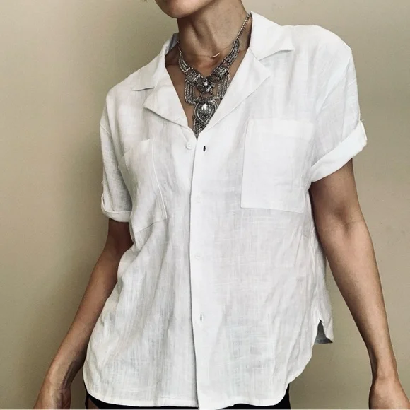 Brand new Linen button down shirt- no offer - Picture 10 of 10